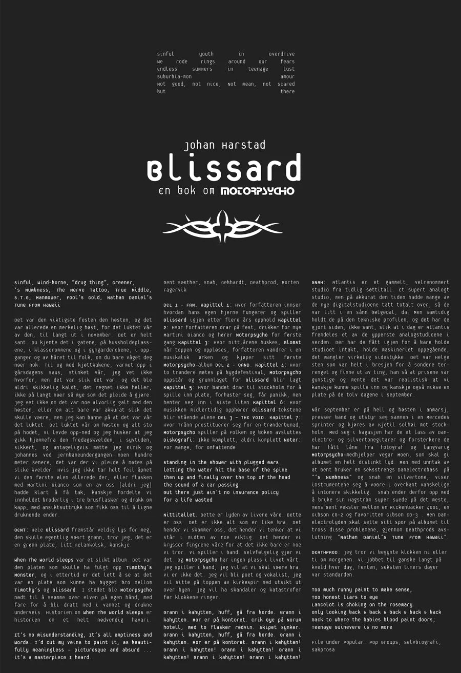 Blissard book by Johan Harstad